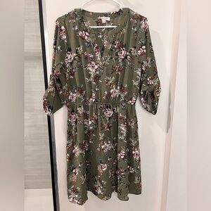 Green Floral Dress